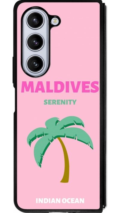 Samsung Galaxy Z Fold5 Case Hülle - Silikon schwarz Pop Summer Destination Maldives