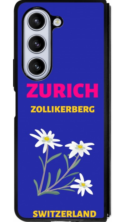 Samsung Galaxy Z Fold5 Case Hülle - Silikon schwarz Pop Summer Destination Zurich