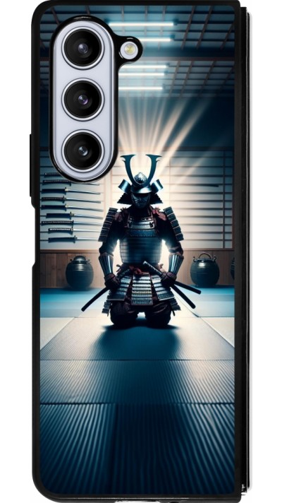 Samsung Galaxy Z Fold5 Case Hülle - Silikon schwarz Samurai im Gebet