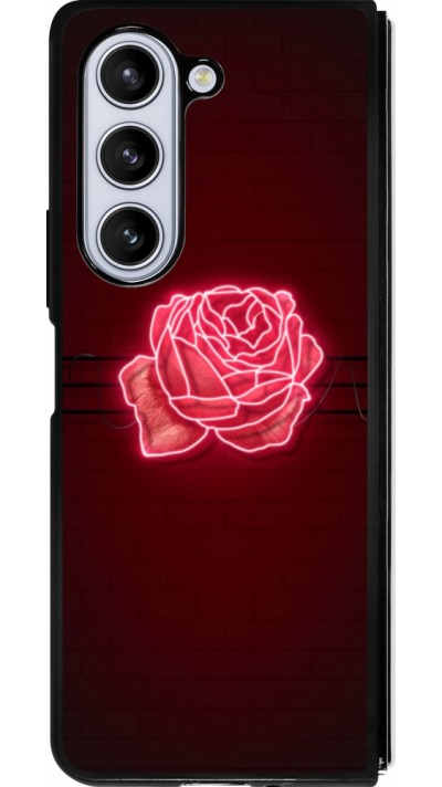 Samsung Galaxy Z Fold5 Case Hülle - Silikon schwarz Spring 23 neon rose