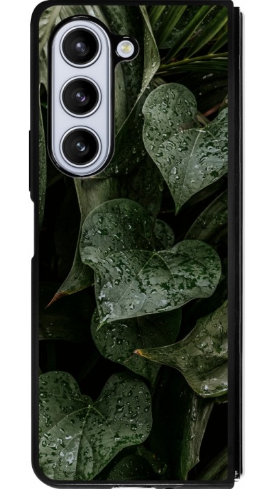 Samsung Galaxy Z Fold5 Case Hülle - Silikon schwarz Spring 23 fresh plants