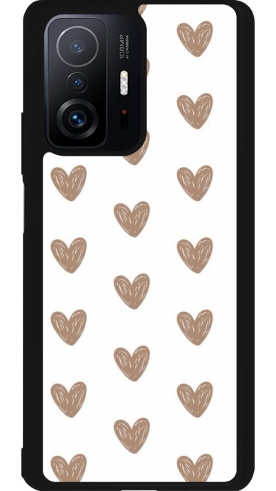 Xiaomi 11T Case Hülle - Silikon schwarz Autumn 2024 brown hearts