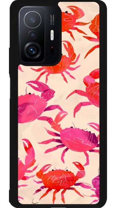 Coque Xiaomi 11T - Silicone rigide noir Crabs Paint