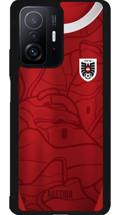 Coque Xiaomi 11T - Silicone rigide noir Maillot de football Autriche personnalisable
