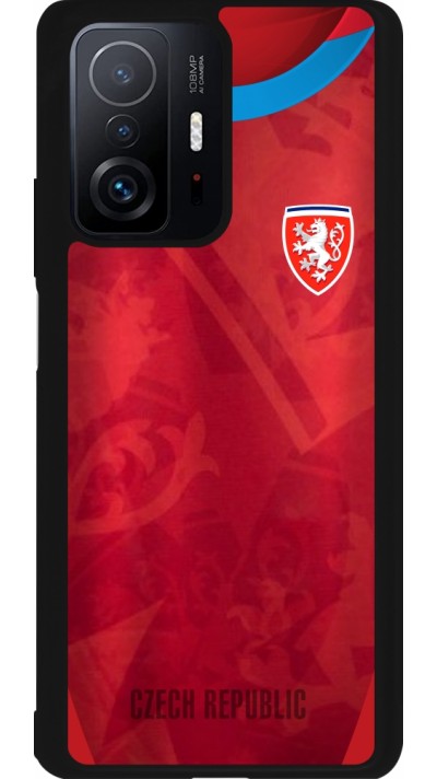 Coque Xiaomi 11T - Silicone rigide noir Maillot de football République Tchèque personnalisable