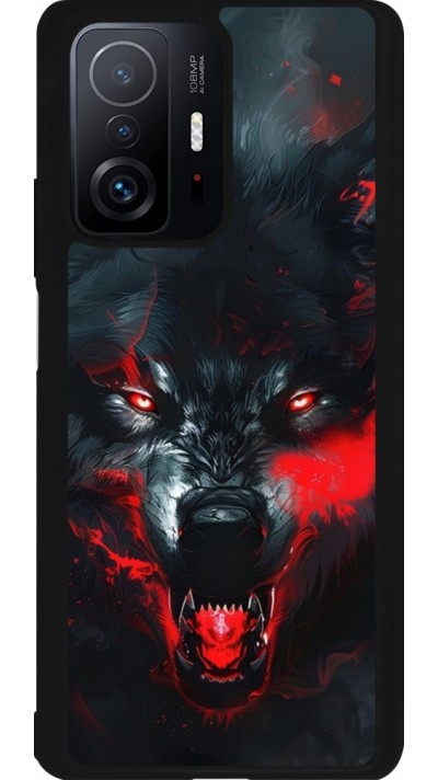 Xiaomi 11T Case Hülle - Silikon schwarz Halloween 2024 mad werewolf