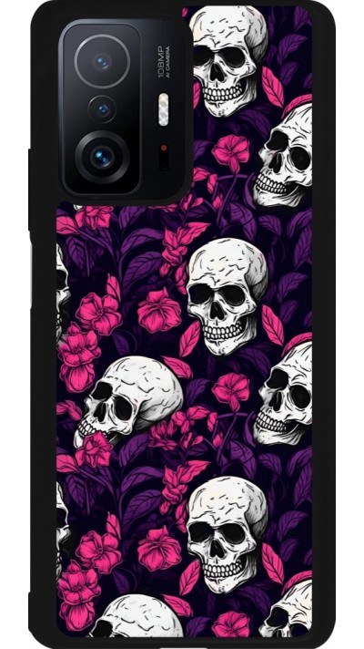 Xiaomi 11T Case Hülle - Silikon schwarz Halloween 2024 romantic skulls