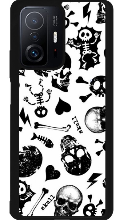 Xiaomi 11T Case Hülle - Silikon schwarz Halloween 2024 skeleton mix