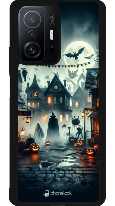 Xiaomi 11T Case Hülle - Silikon schwarz Halloween Spukstadt