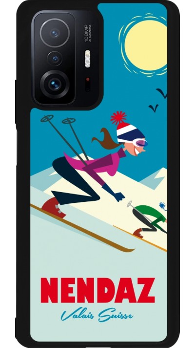 Coque Xiaomi 11T - Silicone rigide noir Nendaz Ski Downhill