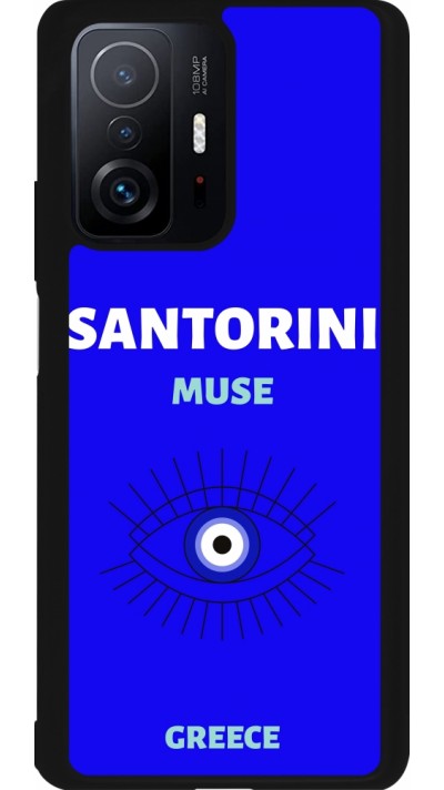 Coque Xiaomi 11T - Silicone rigide noir Pop Summer Destination Santorini