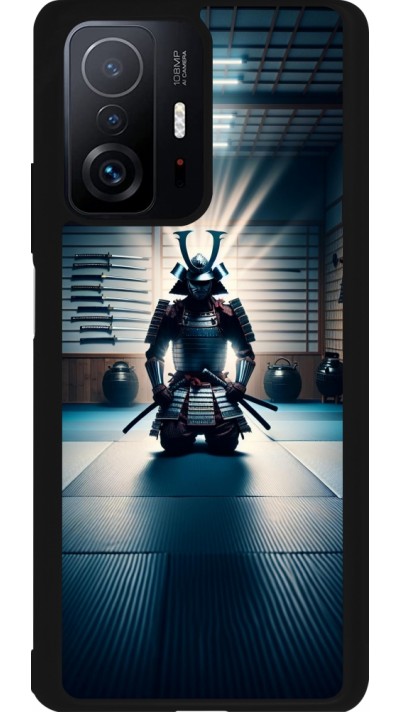 Coque Xiaomi 11T - Silicone rigide noir Samouraï en prière