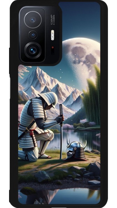 Coque Xiaomi 11T - Silicone rigide noir Samurai Katana Lune