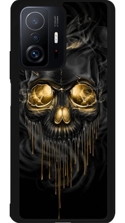 Coque Xiaomi 11T - Silicone rigide noir Skull 02