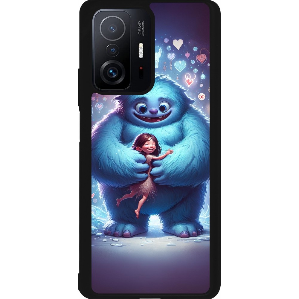 Xiaomi 11T Case Hülle - Silikon schwarz Valentin 2024 Flauschige Liebe