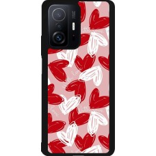 Xiaomi 11T Case Hülle - Silikon schwarz Valentine 2024 with love heart