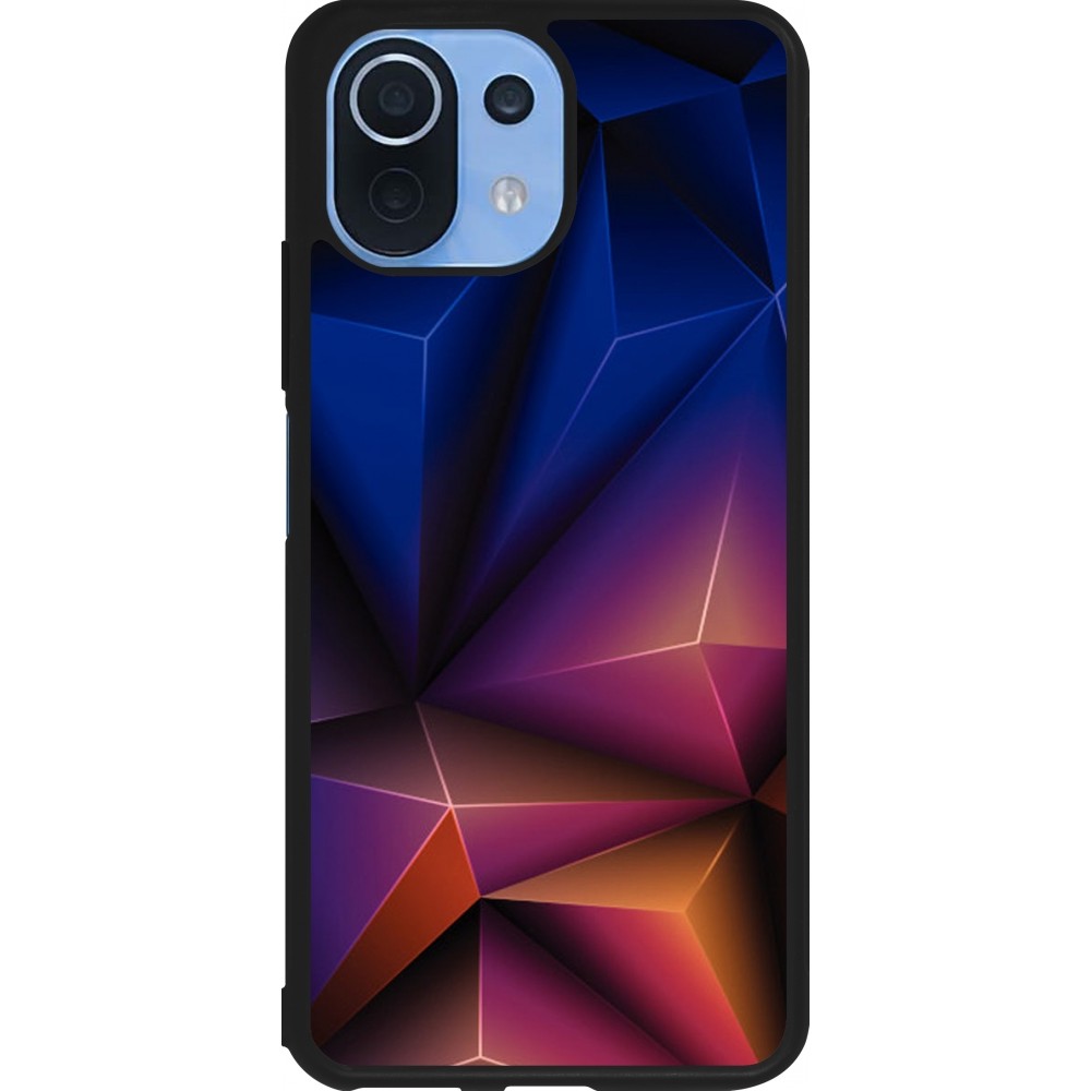 Xiaomi Mi 11 Lite 5G Case Hülle - Silikon schwarz Abstract Triangles 