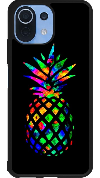 Xiaomi Mi 11 Lite 5G Case Hülle - Silikon schwarz Ananas Multi-colors