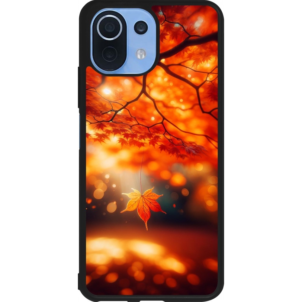 Xiaomi Mi 11 Lite 5G Case Hülle - Silikon schwarz Herbst Magisch Orange