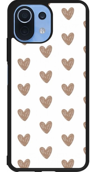 Xiaomi Mi 11 Lite 5G Case Hülle - Silikon schwarz Autumn 2024 brown hearts