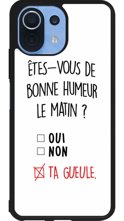 Xiaomi Mi 11 Lite 5G Case Hülle - Silikon schwarz Bonne humeur matin