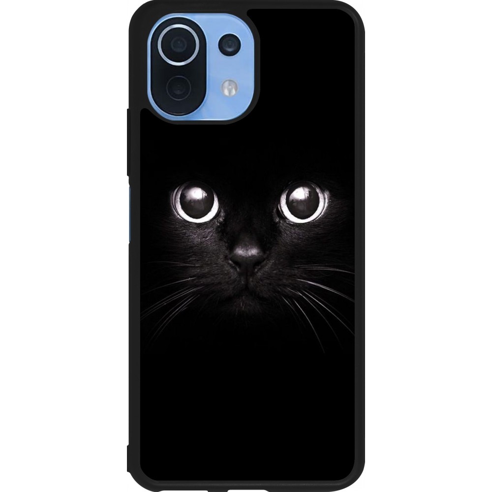 Xiaomi Mi 11 Lite 5G Case Hülle - Silikon schwarz Cat eyes