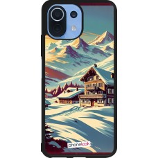 Xiaomi Mi 11 Lite 5G Case Hülle - Silikon schwarz Chalet Berg verschneit