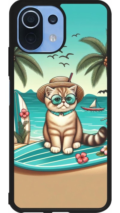 Xiaomi Mi 11 Lite 5G Case Hülle - Silikon schwarz Chat Surf Stil