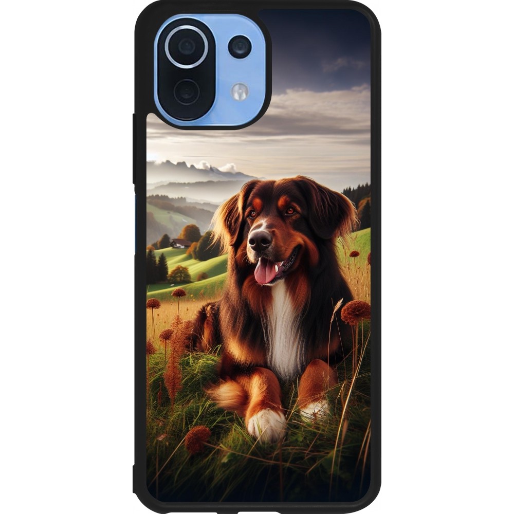 Xiaomi Mi 11 Lite 5G Case Hülle - Silikon schwarz Hund Land Schweiz