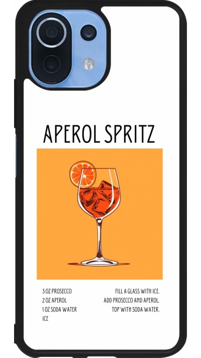 Xiaomi Mi 11 Lite 5G Case Hülle - Silikon schwarz Cocktail Rezept Aperol Spritz