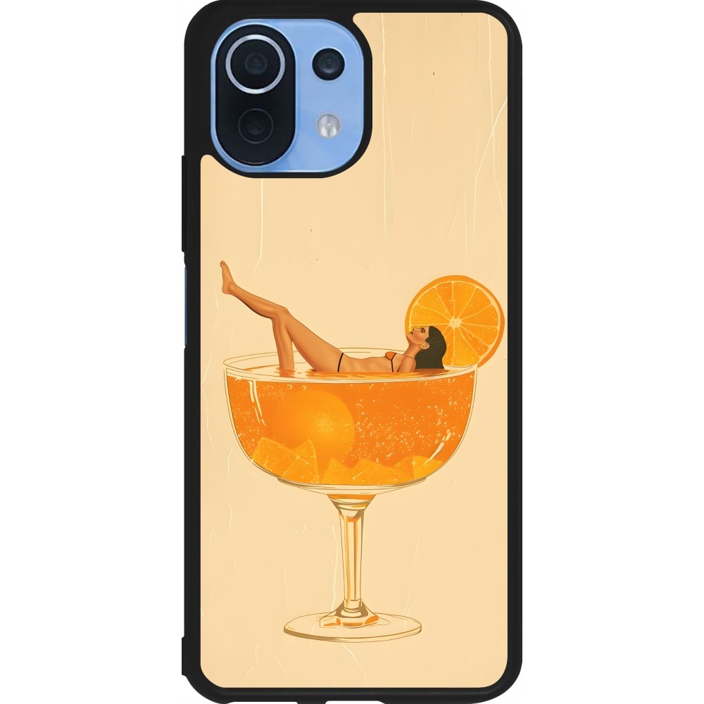 Xiaomi Mi 11 Lite 5G Case Hülle - Silikon schwarz Cocktail Bath Vintage