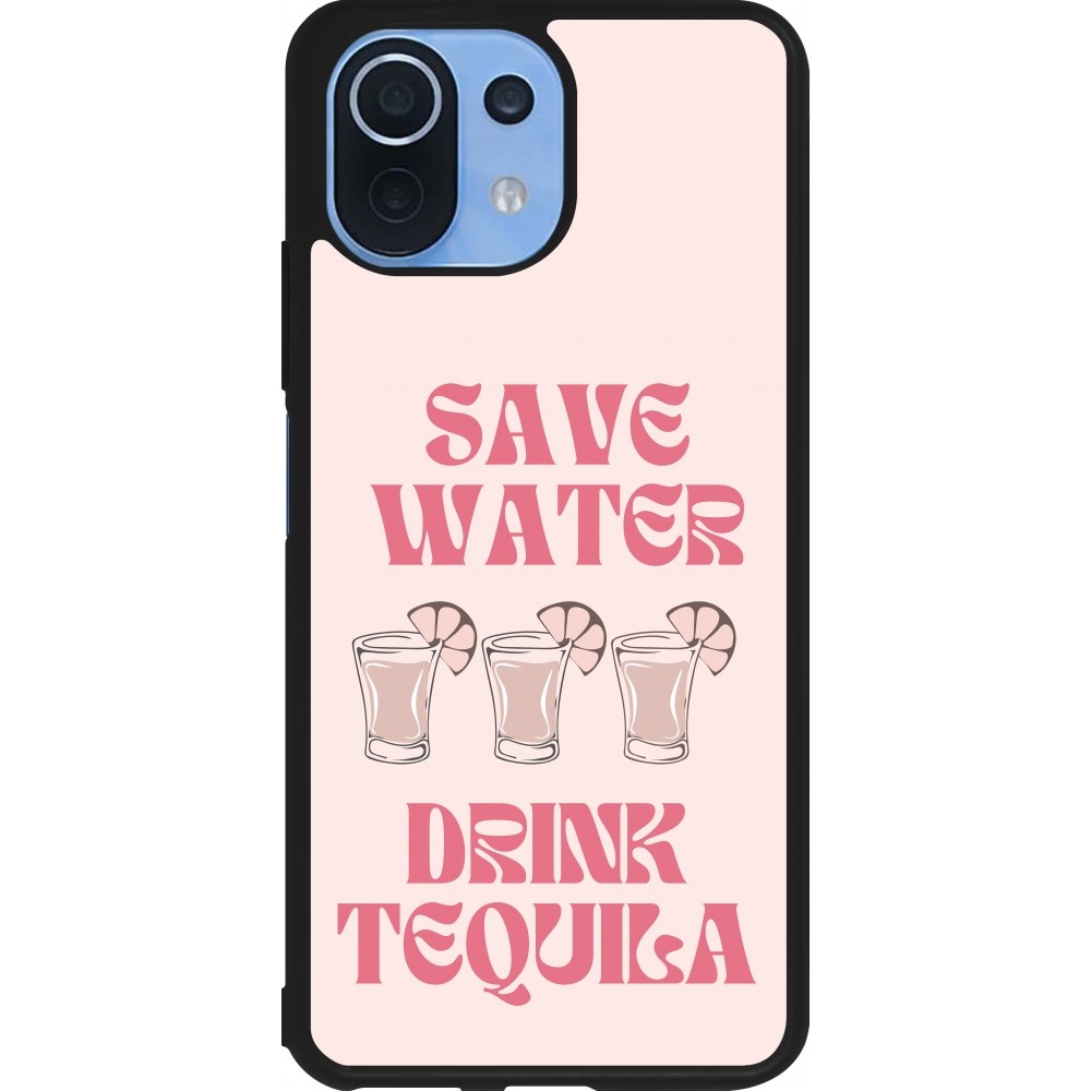 Xiaomi Mi 11 Lite 5G Case Hülle - Silikon schwarz Cocktail Save Water Drink Tequila