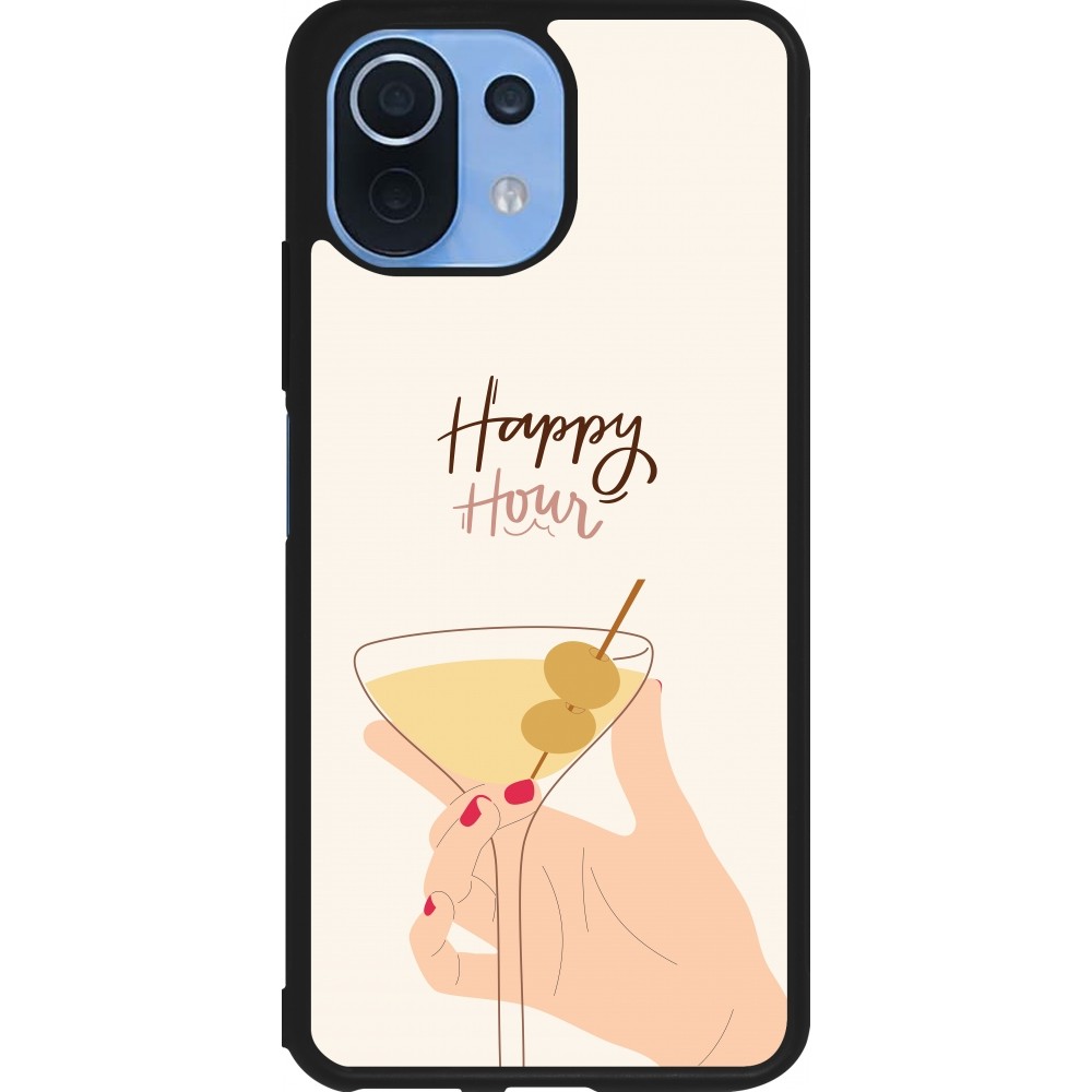 Xiaomi Mi 11 Lite 5G Case Hülle - Silikon schwarz Cocktail Happy Hour