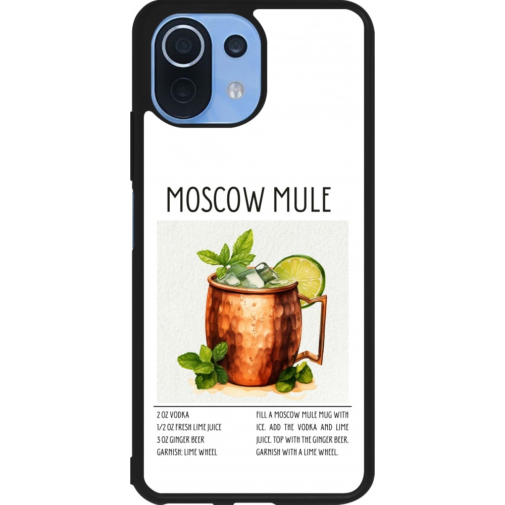 Xiaomi Mi 11 Lite 5G Case Hülle - Silikon schwarz Cocktail Rezept Moscow Mule