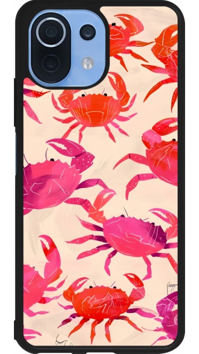 Coque Xiaomi Mi 11 Lite 5G - Silicone rigide noir Crabs Paint
