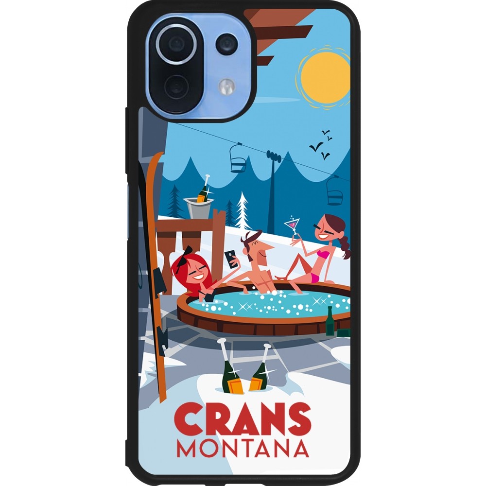 Xiaomi Mi 11 Lite 5G Case Hülle - Silikon schwarz Crans-Montana Mountain Jacuzzi