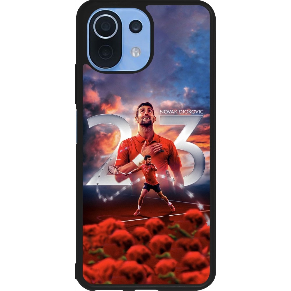 Xiaomi Mi 11 Lite 5G Case Hülle - Silikon schwarz Djokovic 23 Grand Slam