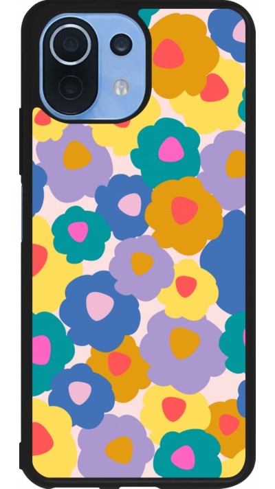 Xiaomi Mi 11 Lite 5G Case Hülle - Silikon schwarz Easter 2024 flower power