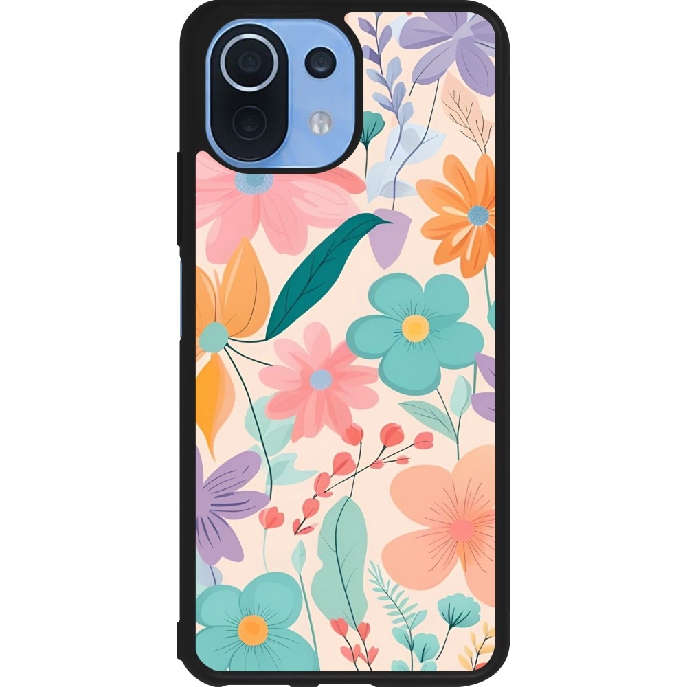 Xiaomi Mi 11 Lite 5G Case Hülle - Silikon schwarz Easter 2024 spring flowers