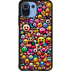 Xiaomi Mi 11 Lite 5G Case Hülle - Silikon schwarz Emoji Mix Farbe