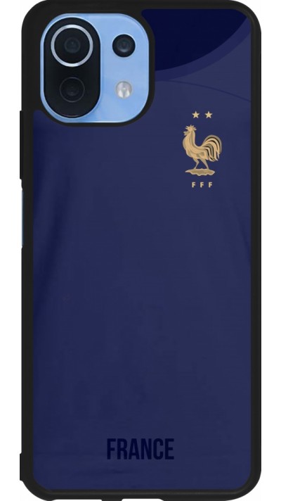 Xiaomi Mi 11 Lite 5G Case Hülle - Silikon schwarz Frankreich 2022 personalisierbares Fussballtrikot