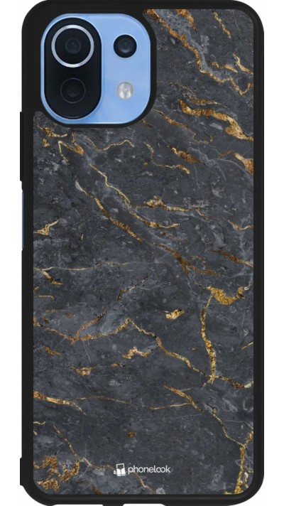 Xiaomi Mi 11 Lite 5G Case Hülle - Silikon schwarz Grey Gold Marble