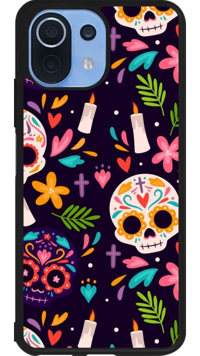 Xiaomi Mi 11 Lite 5G Case Hülle - Silikon schwarz Halloween 2023 mexican style