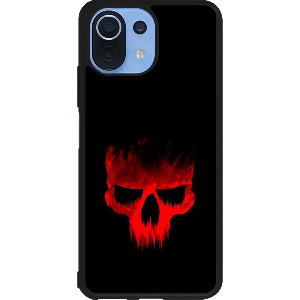 Xiaomi Mi 11 Lite 5G Case Hülle - Silikon schwarz Halloween 2023 scary skull