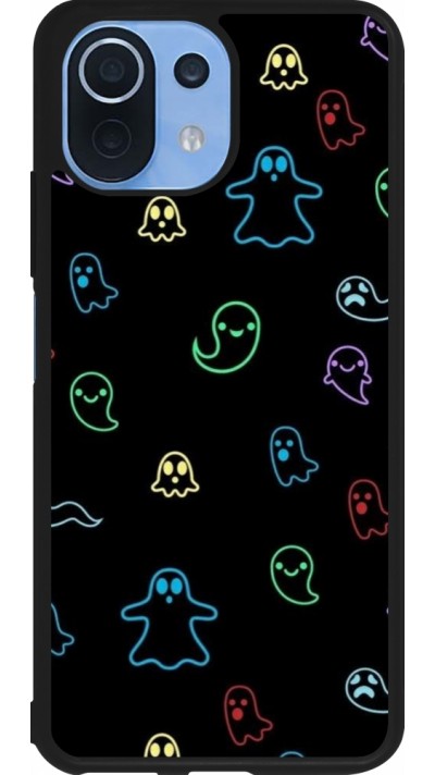 Xiaomi Mi 11 Lite 5G Case Hülle - Silikon schwarz Halloween 2024 colorful ghosts