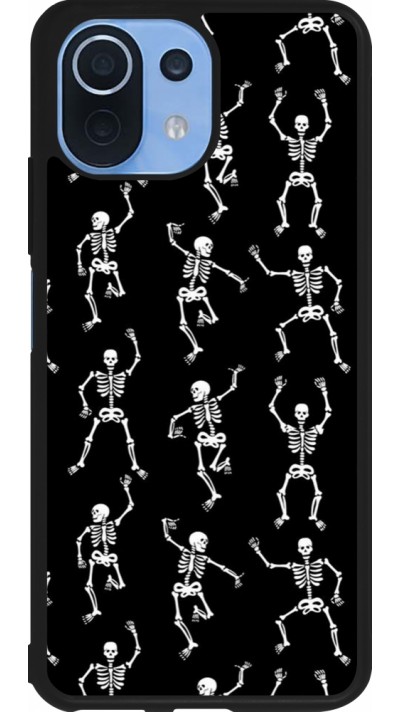 Xiaomi Mi 11 Lite 5G Case Hülle - Silikon schwarz Halloween 2024 dancing skeleton