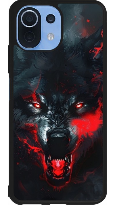 Xiaomi Mi 11 Lite 5G Case Hülle - Silikon schwarz Halloween 2024 mad werewolf