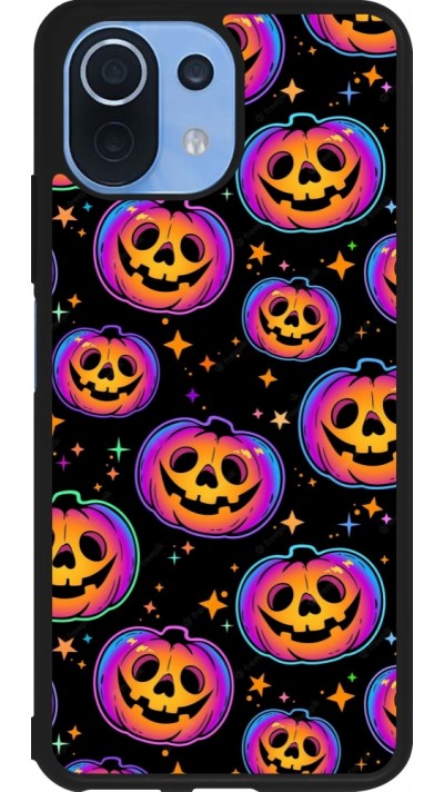 Xiaomi Mi 11 Lite 5G Case Hülle - Silikon schwarz Halloween 2024 rainbow pumpkins