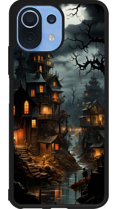 Xiaomi Mi 11 Lite 5G Case Hülle - Silikon schwarz Halloween 2024 scary town