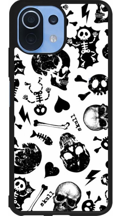 Xiaomi Mi 11 Lite 5G Case Hülle - Silikon schwarz Halloween 2024 skeleton mix